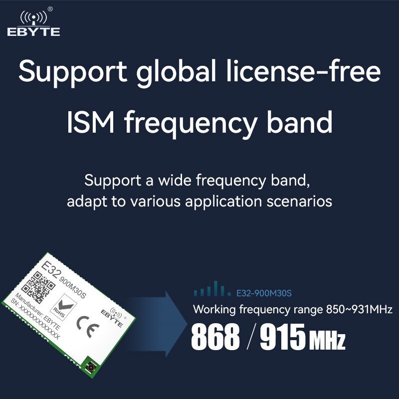 Ebyte E32 - 900M30S SX1276 Lora Wireless Module 868/915MHz 10KM Long Distance SPI Low Power Consumption SPI LoRa Spread Spectrum Module - IOT Module Shop Manufacturer Factory