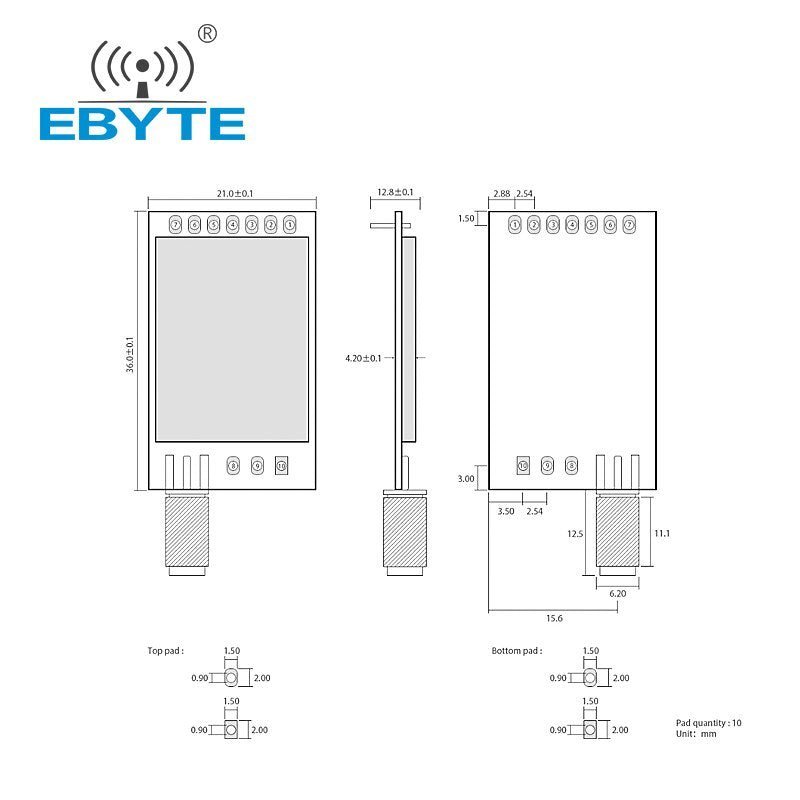 Ebyte E34 - 2G4H20D Nrf24l01 Wireless Audio Transmitter 24ghz Antenna Spi Low Power Tx Rx Nrf24l01p 2.4ghz Rf Module - IOT Module Shop Manufacturer Factory
