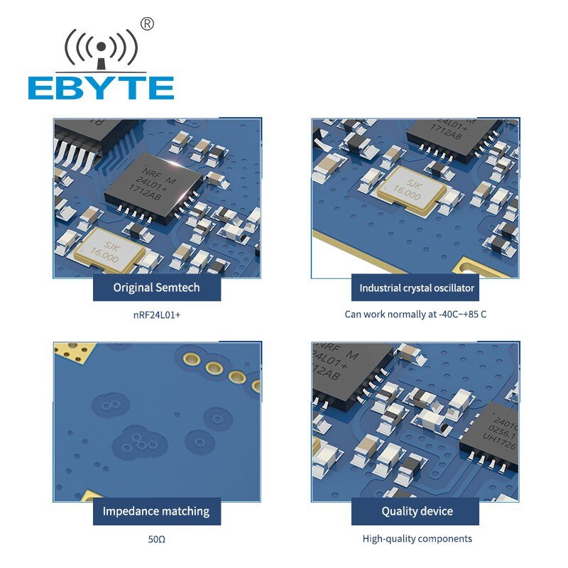 Ebyte E34 - 2G4H20D Nrf24l01 Wireless Audio Transmitter 24ghz Antenna Spi Low Power Tx Rx Nrf24l01p 2.4ghz Rf Module - IOT Module Shop Manufacturer Factory