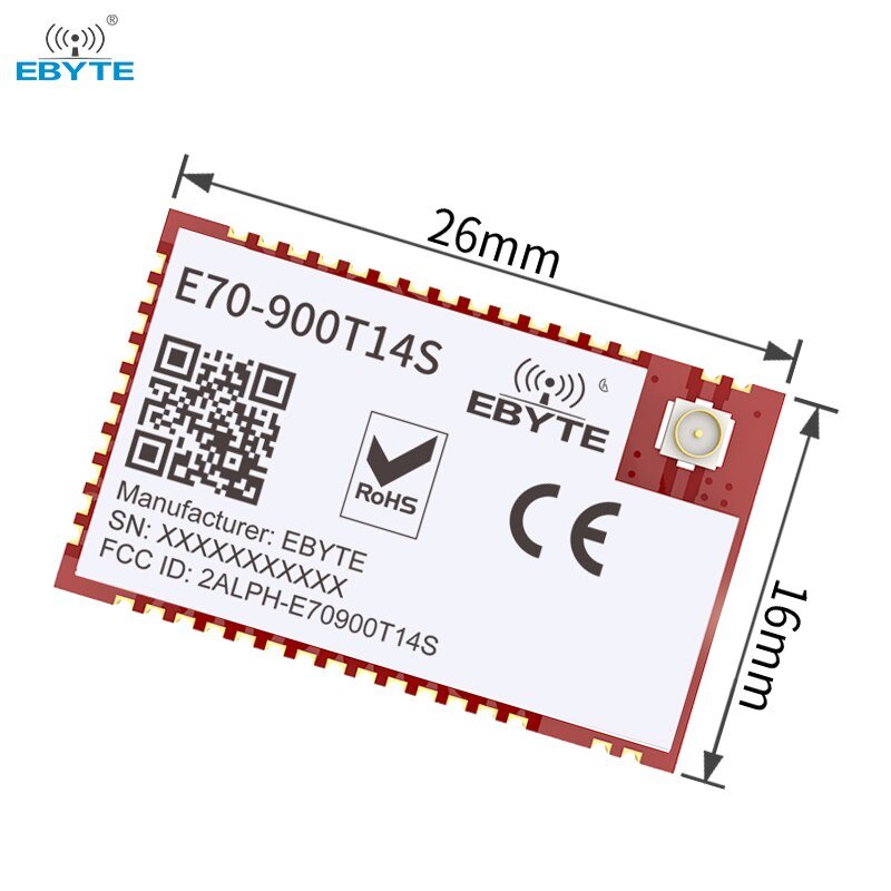 EBYTE E70 - 900T14S TI CC1310 chip UART Wireless Module Modbus RSSI 14dBm High - Speed Continuous Transmission IPX/Stamp Hole Antenna Module - IOT Module Shop Manufacturer Factory