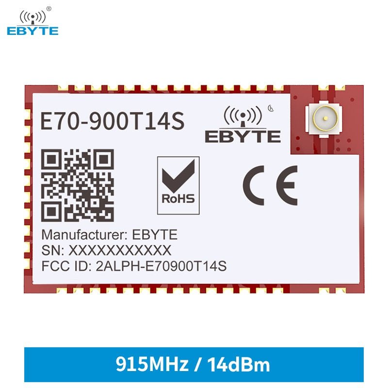 EBYTE E70 - 900T14S TI CC1310 chip UART Wireless Module Modbus RSSI 14dBm High - Speed Continuous Transmission IPX/Stamp Hole Antenna Module - IOT Module Shop Manufacturer Factory