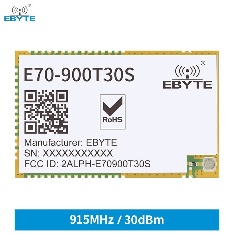 EBYTE E70 - 900T30S TI CC1310 chip UART Wireless Module Modbus RSSI 30dBm High - Speed Continuous Transmission IPX/Stamp Hole Antenna Module - IOT Module Shop Manufacturer Factory