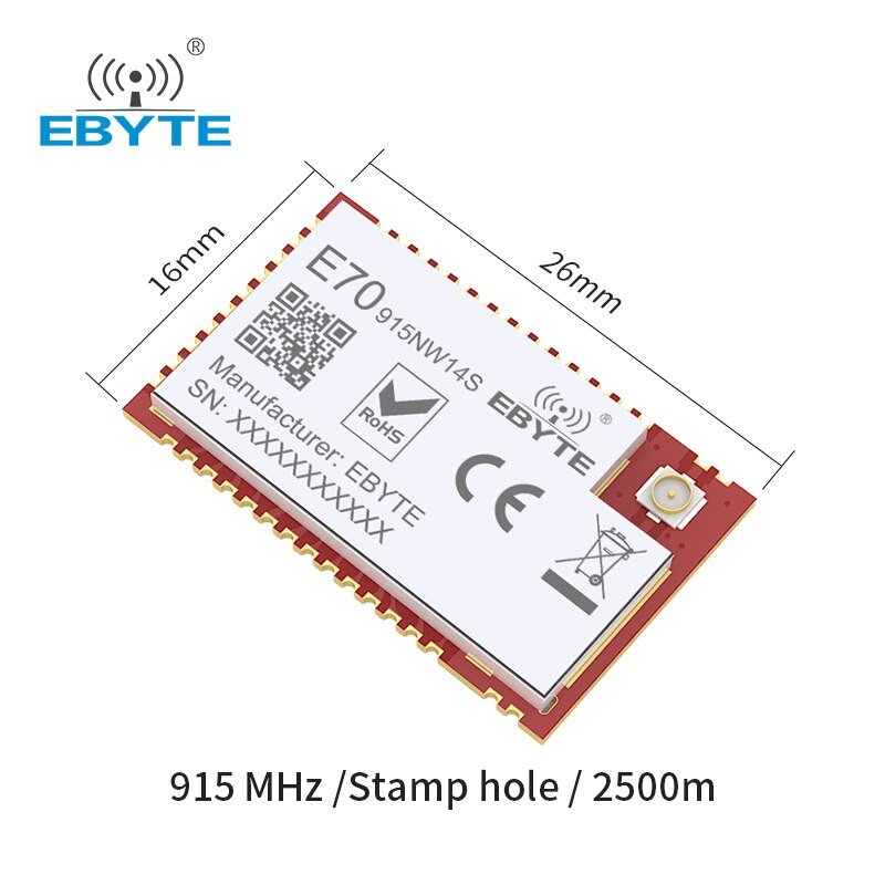 Ebyte E70 - 915NW14S Star Network Wireless Module UART IOT 200 Nodes 915MHz 14dBm Long Range 2.5km Wireless Transmitter Rf Module - IOT Module Shop Manufacturer Factory