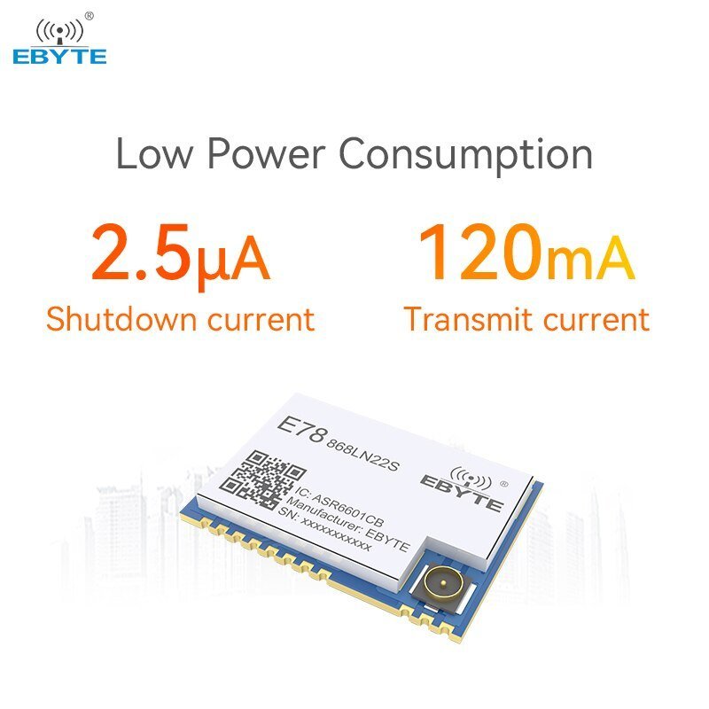 Ebyte E78 - 868LN22S(6601) ASR6601 LoRaWAN 868MHz SoC LoRa RF IoT Wireless Module Long Range Data Transceiver Development Board - IOT Module Shop Manufacturer Factory