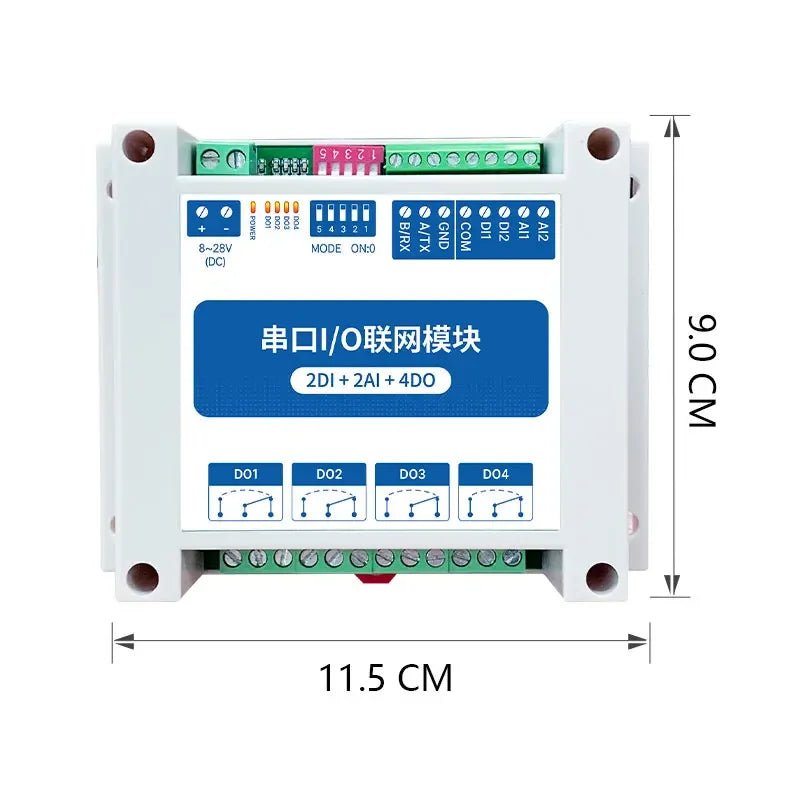 Ebyte IOT RS485 MA01 - AACX2240 ModBus RTU I/O Network Modules with Serial Port 4 Switch Output 2DI+2AI+4DO Stability Watchdog for PLC - IOT Module Shop Manufacturer Factory