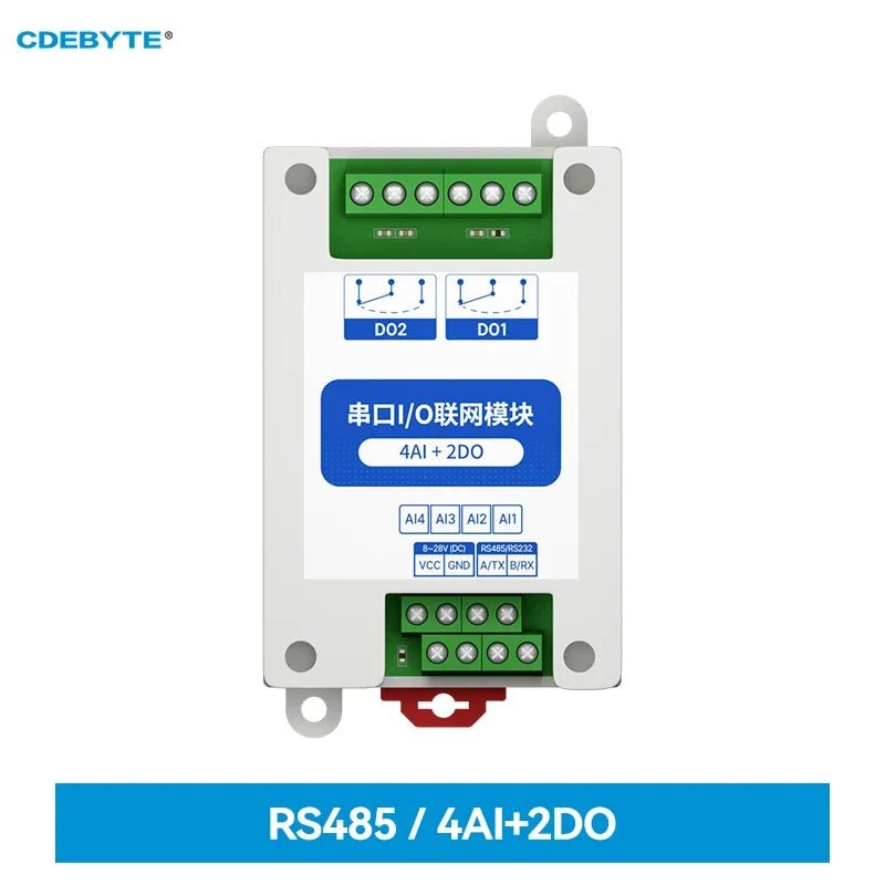 EBYTE MA01 - XACX0420 ModBus I/O Network Modules with Serial Port RS485 4AI+2DO Support PLC/Touch Display IoT - IOT Module Shop Manufacturer Factory