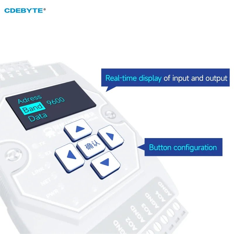 EBYTE ME31 - AAAX2240 ModBus Ethernet I/O Network Acquisition Control Module RS485 Rail Installation 2DI+2AI+4DO Industrial Grade - IOT Module Shop Manufacturer Factory