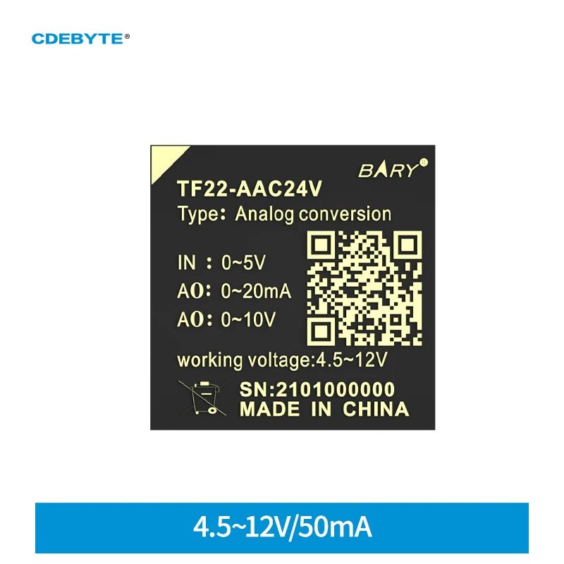 EBYTE TF22-AAC24V Analog Signal Conversion Module Input Voltage 4.5-15V ...