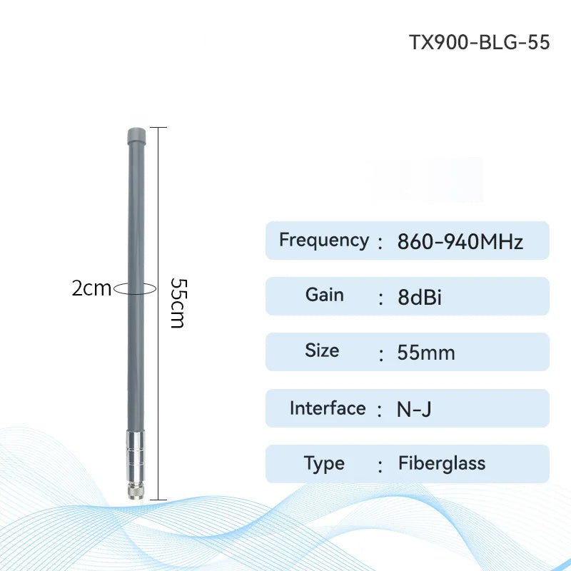 Ebyte TX900 - BLG - 100 900MHz Fiberglass Antenna Series High Gain up to 8dBi Omnidirectional Antenna N - J Waterproof LoRa LoRaWan Antenna - IOT Module Shop Manufacturer Factory
