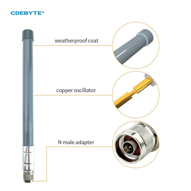 EBYTE TX915 - BLG - 26 915MHz Fiberglass Antenna High Gain 3dBi Omnidirectional Antenna N Male Connetctor Waterproof LoRa LoRaWan Antenna - IOT Module Shop Manufacturer Factory
