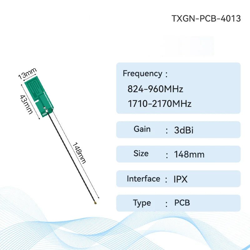 Ebyte TXGN - PCB - 3508 4G PCB Antenna CDEBYTE Build - in Antenna Support WCDMA/LET/DTU/4G/5G 826~960 MHz 1710~2170 MHz IPEX Interface - IOT Module Shop Manufacturer Factory