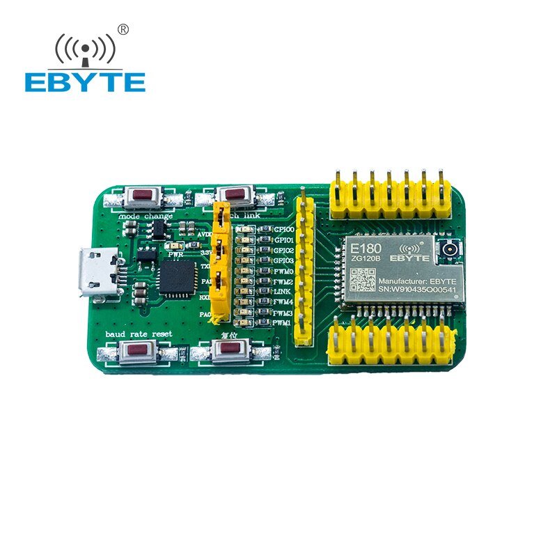 EFR32 ZigBee 3.0 2.4GHz Wireless Date Transceiver Receiver USB Test Board Kit for Smart Home EBYTE E180-ZG120B-TB - EBYTE