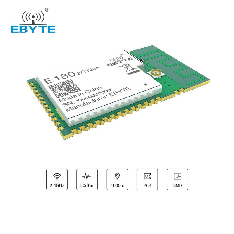 EFR32 Zigbee3.0 Wireless Module SoC 2.4GHz Long Range Data Transceiver Zigbee Touch Link For Smart Home System E180-ZG120A - EBYTE