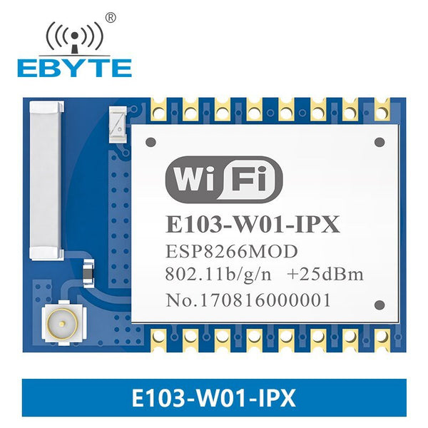 ESP8266EX WiFi Module E103-W01-IPX Internet of Things Development Board 2.4GHz 20dBm Wireless IPX and Ceramic Antenna - EBYTE