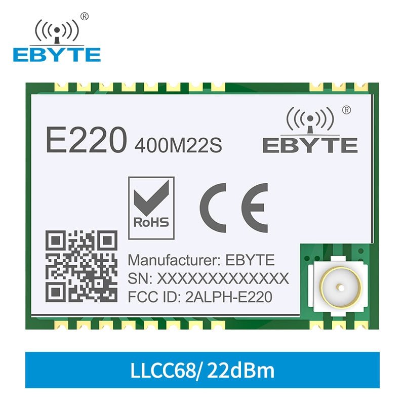 LLCC68 LoRa 433Mhz Wireless Module 470Mhz 22dBm 6km Long Range EBYTE E220-400M22S PA+LNA RF Receiver Transmitter IPEX Antenna - EBYTE
