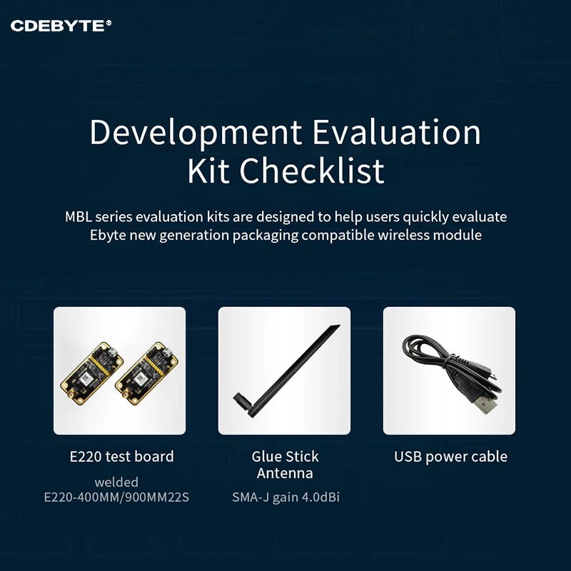 llcc68 lora module testing board cdebyte... LLCC68 LoRa Module Testing Board CDEBYTE E220-900MBL-02 Pre-soldered ...