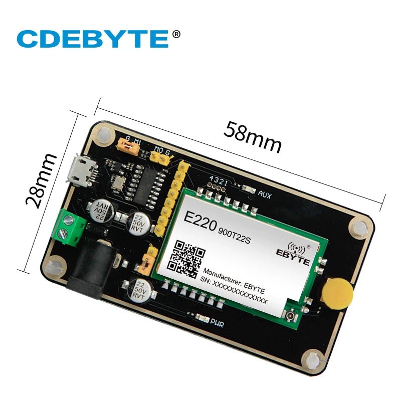 llcc68 lora module testing board cdebyte... LoRa Test Board LLCC68 Module 868MHz 915MHz Test Kit USB Interface and ...