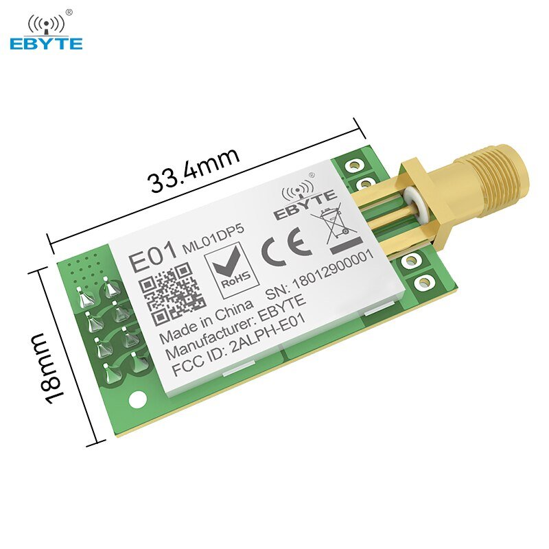 DAOKAI nrf24l01 Draadloze transceiver ontvanger, 2 stuks PA LNA RF-module 2,4 GHz 1100 m, compatibel met nrf24l01 DAOKAI nrf24l01 Draadloze transceiver ontvanger, 2 stuks PA LNA RF-module 2,4 GHz 1100 m, compatibel met nrf24l01