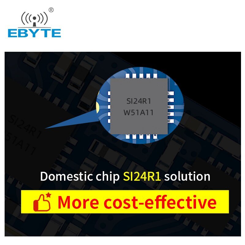 Si24R1 Wireless SPI Module 2.4GHz 20dBm Long Distance Power Enhanced Receiver EBYTE E01C-ML01DP4 PCB Antenna Wireless Module - EBYTE
