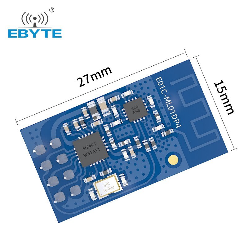 Si24R1 Wireless SPI Module 2.4GHz 20dBm Long Distance Power Enhanced Receiver EBYTE E01C-ML01DP4 PCB Antenna Wireless Module - EBYTE
