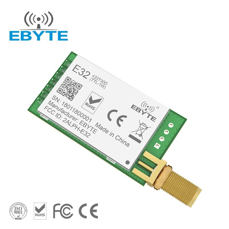 SX1278 LoRa 433MHz UART IoT Long Range Wireless Transceiver Transmitter Receiver EBYTE E32-433T30D v8.X Module SMA Antenna - EBYTE