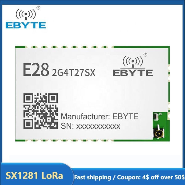 SX1281 LoRa Wireless Module Ebyte E28-2G4T27SX 2.4G FLRC GFSK Wireless Serial Port Module 500mW Long Range Wireless Transceiver - EBYTE