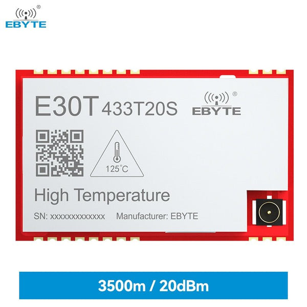 Wireless Serial Port Module EBYTE E30T-433T20S 150℃ High Temperature Resistance 425~450.5MHZ 20dBm IPEX FEC RSSI 3.5KM SMD - EBYTE
